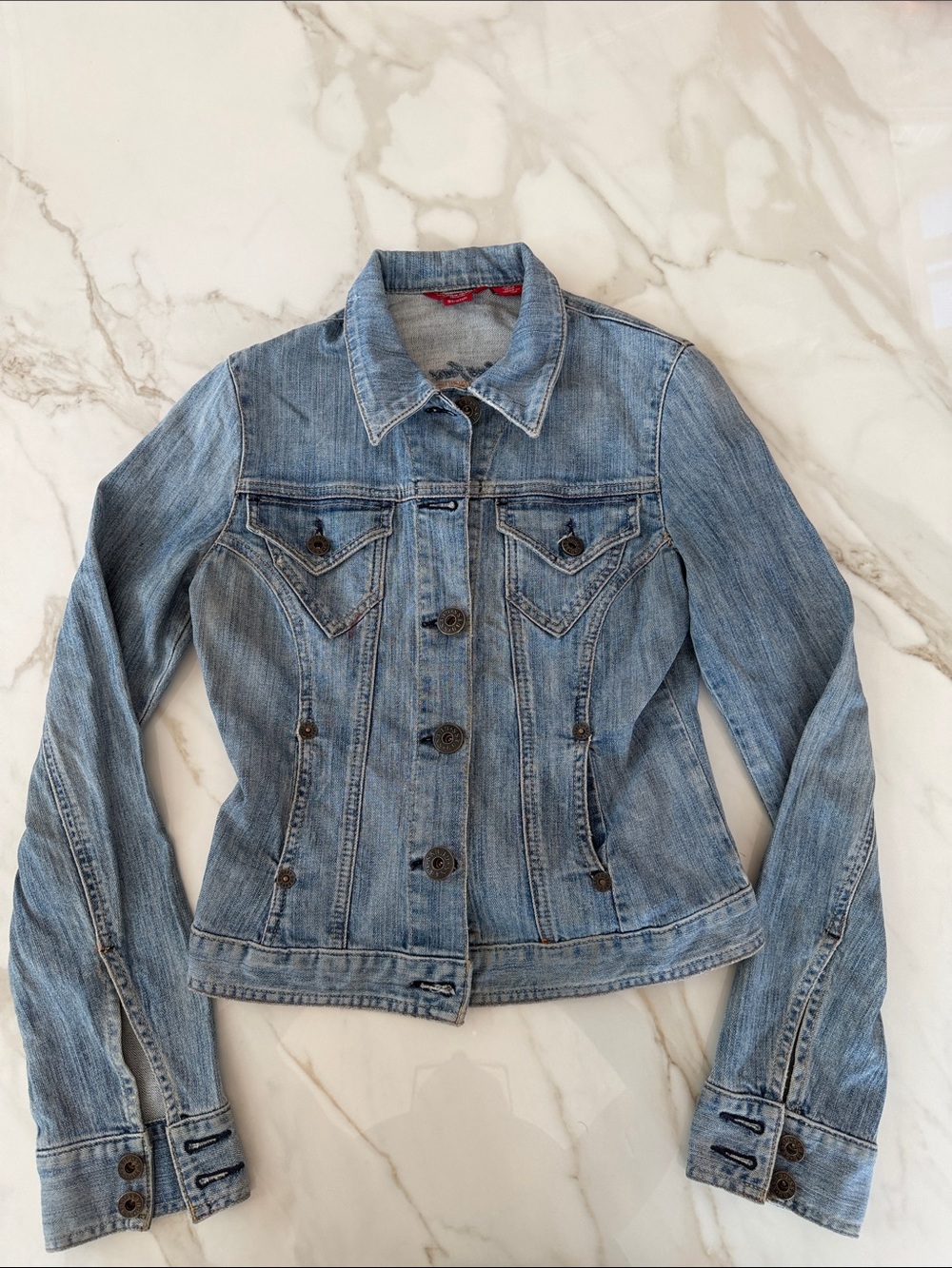 Guess Light Blue Denim Jean Jacket - Women's
